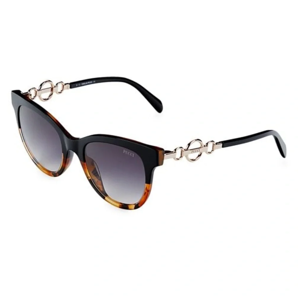 Pucci Emilio Pucci 54 mm Women’s Cat Eye Black Orange Smoke Sunglasses NWT